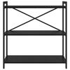 vidaXL &Eacute;tag&egrave;re Ch&ecirc;ne noir 80 x 30 x 85 cm Bois d'ing&eacute;nierie