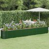 vidaXL Lit sur&eacute;lev&eacute; de jardin Acier galvanis&eacute; 440x80x68 cm Vert