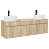 vidaXL Ensemble d'armoire de salle de bain 3 pc Ch&ecirc;ne Sonoma