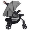 vidaXL Poussette pour b&eacute;b&eacute; 3-en-1 Gris clair Acier