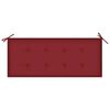 vidaXL Banc de jardin pliable avec coussin 118 cm Bambou