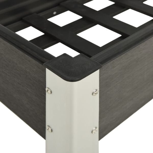 vidaXL Lit sur&eacute;lev&eacute; de jardin Gris 120x40x75 cm WPC