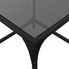 vidaXL Tables basses avec dessus en verre noir 2 pcs 50x50x40 cm acier
