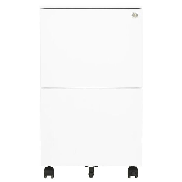 vidaXL Classeur mobile Blanc 39x45x67 cm Acier