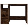 vidaXL Bureau avec tiroirs Chêne fumé 102x50x76 cm Bois d'ingénierie