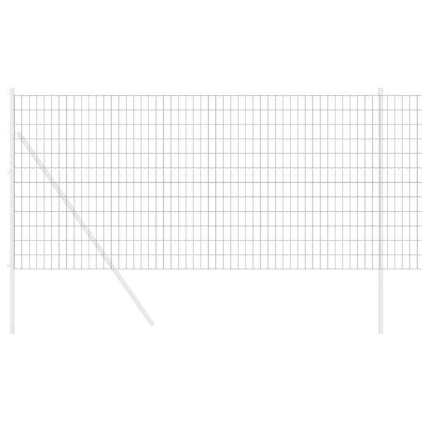 vidaXL Clôture Euro Gris 1 x 25 m Fer revêtu de PVC