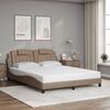 vidaXL Lit Viana avec matelas cappuccino 160x200 cm similicuir