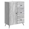 vidaXL Buffet Sonoma gris 66 x 34,5 x 90 cm Bois d'ing&eacute;nierie