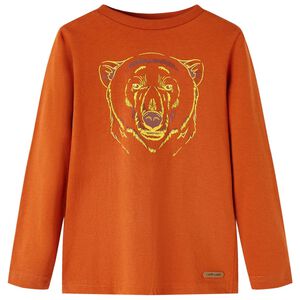 T-shirt enfants &agrave; manches longues rouille clair 104