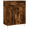 vidaXL Buffet haut Ch&ecirc;ne fum&eacute; 69,5x34x180 cm Bois d'ing&eacute;nierie