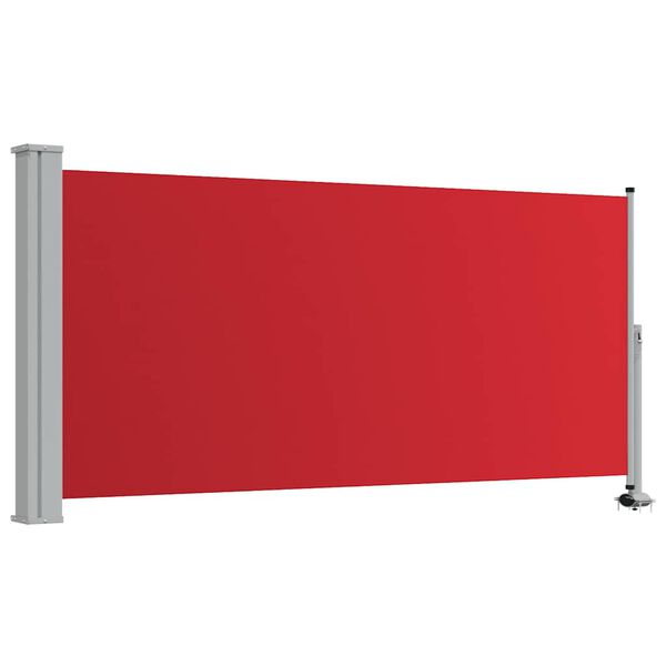 vidaXL Auvent lat&eacute;ral r&eacute;tractable de patio 120x300 cm Rouge