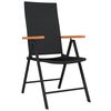 vidaXL Ensemble à manger de jardin 9 pcs Noir