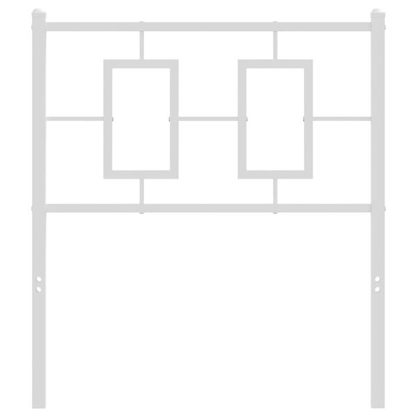 vidaXL T&ecirc;te de lit de remplacement m&eacute;tal blanc 80 cm