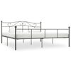 vidaXL Cadre de lit sans matelas gris m&eacute;tal 180x200 cm