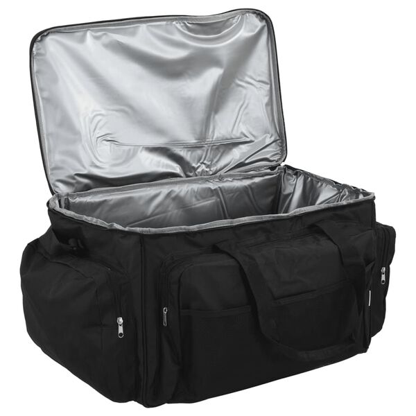 vidaXL Sac de p&ecirc;che imperm&eacute;able noir tissu oxford