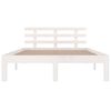 vidaXL Cadre de lit sans matelas blanc bois massif 150x200 cm