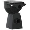 vidaXL Toilette sans rebord 7 cm hauteur suppl&eacute;mentaire Abattant amorti C&eacute;ramique Noir