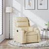 vidaXL Fauteuil inclinable Cr&egrave;me Tissu