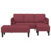 vidaXL Ensemble de Canap&eacute;s avec coussin 2 pcs Bordeaux Polyester