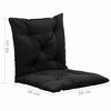 vidaXL Coussins de chaise pivotante lot de 2 Noir 50 cm Tissu