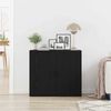 vidaXL Buffet Ch&ecirc;ne noir 80 x 33 x 70 cm Bois d'ing&eacute;nierie