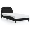 vidaXL Cadre de lit Viana avec LED sans matelas noir 100x203 cm