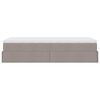 vidaXL Cadre de lit ottoman avec matelas taupe 90x200 cm tissu