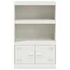 vidaXL Buffet blanc 67x39x107 cm acier