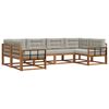 vidaXL Ensemble de canap&eacute;s d'ext&eacute;rieur 6 pcs Gris Naturel et Clair