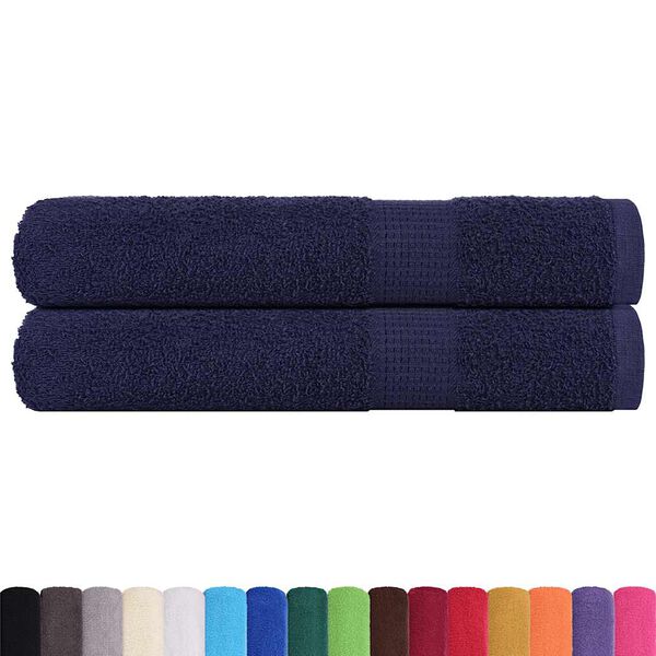 vidaXL Serviettes FROGN 2 pcs bleu marine 100x200 cm 360 g/m&sup2;