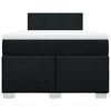 vidaXL Sommier &agrave; lattes de lit avec matelas Noir 120x200 cm Tissu