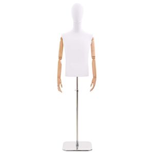 vidaXL Mannequin r&eacute;glable de 170 &agrave; 218 cm avec socle Homme PP Blanc