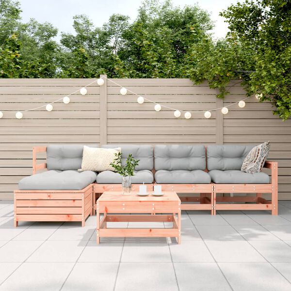 vidaXL Salon de jardin 6 pcs bois massif sapin de douglas