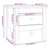 vidaXL Tables d'appoint 2pcs Marron miel 40x40x39cm Bois massif de pin
