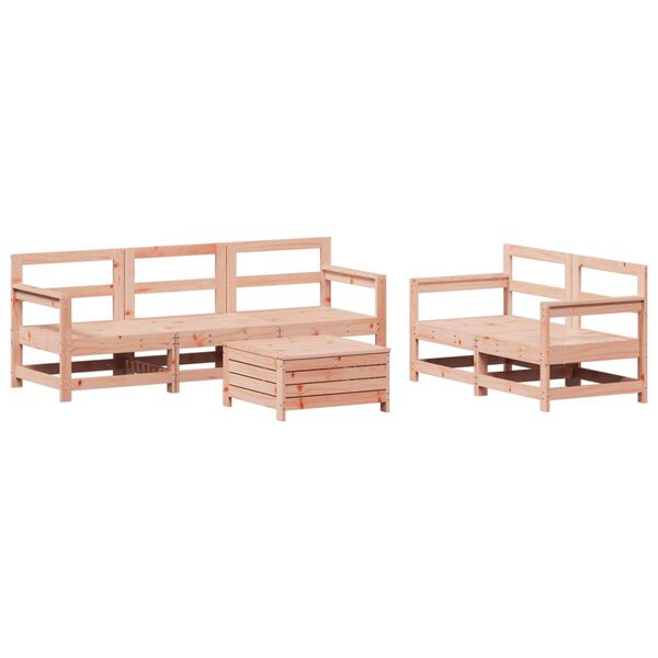 vidaXL Salon de jardin 6 pcs bois massif sapin de douglas