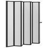 vidaXL Paroi de douche Noir 168 x 140 cm Aluminium