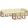 vidaXL Ensemble de canap&eacute;s d'ext&eacute;rieur 8 pc Blanc et cr&egrave;me Polyester