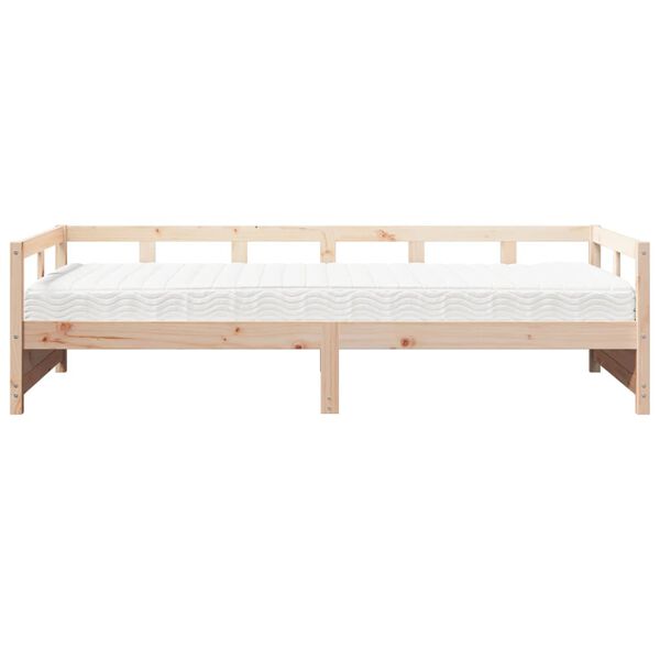 vidaXL Lit de jour avec matelas 90x200 cm bois de pin massif