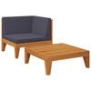 vidaXL Salon de jardin 2 pcs avec coussins Bois d'acacia solide