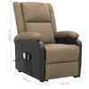 vidaXL Fauteuil de massage Taupe Tissu