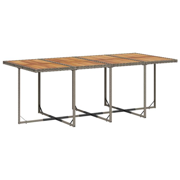 vidaXL Ensemble &agrave; manger de jardin coussins 13 pcs gris r&eacute;sine tress&eacute;e