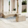 vidaXL Salon de jardin avec coussins 9 pcs beige r&eacute;sine tress&eacute;e