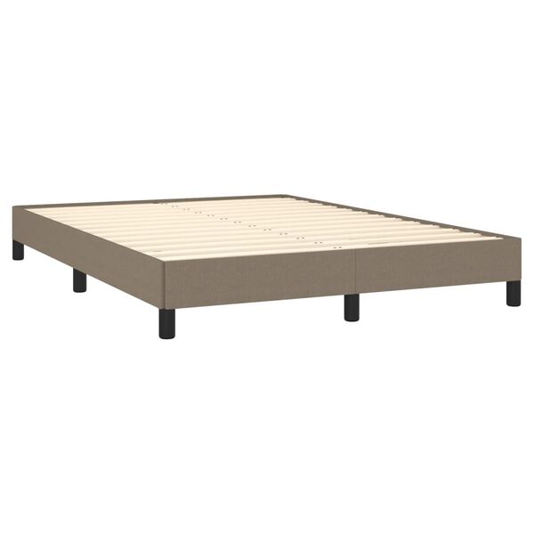 vidaXL Cadre de lit sans matelas taupe 140x200 cm tissu