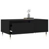 vidaXL Table basse Noir 90x50x36,5 cm Bois d'ing&eacute;nierie