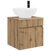vidaXL Meuble de lavabo mural Ch&ecirc;ne artisanal 49 x 44,5 x 66,5 cm