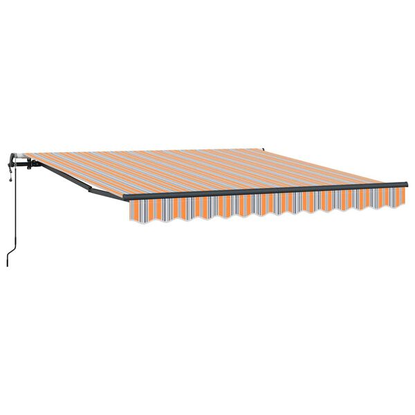 vidaXL Auvent R&eacute;tractable Multicolore 300 x 250 cm Tissu et Aluminium
