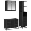 vidaXL Ensemble de mobilier de salle de bain 3 pcs Ch&ecirc;ne noir