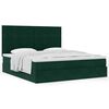 vidaXL Cadre de lit ottoman avec matelas vert fonc&eacute; 160x200 cm velours