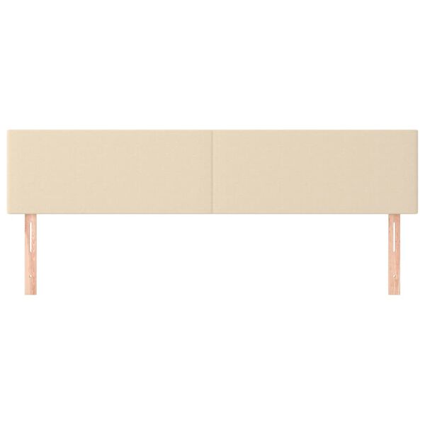 vidaXL T&ecirc;tes de lit Cr&egrave;me 180x5x78/88 cm Tissu