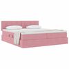 vidaXL Lit de Rangement avec matelas avec t&ecirc;te de lit Rose 90 x 200 cm